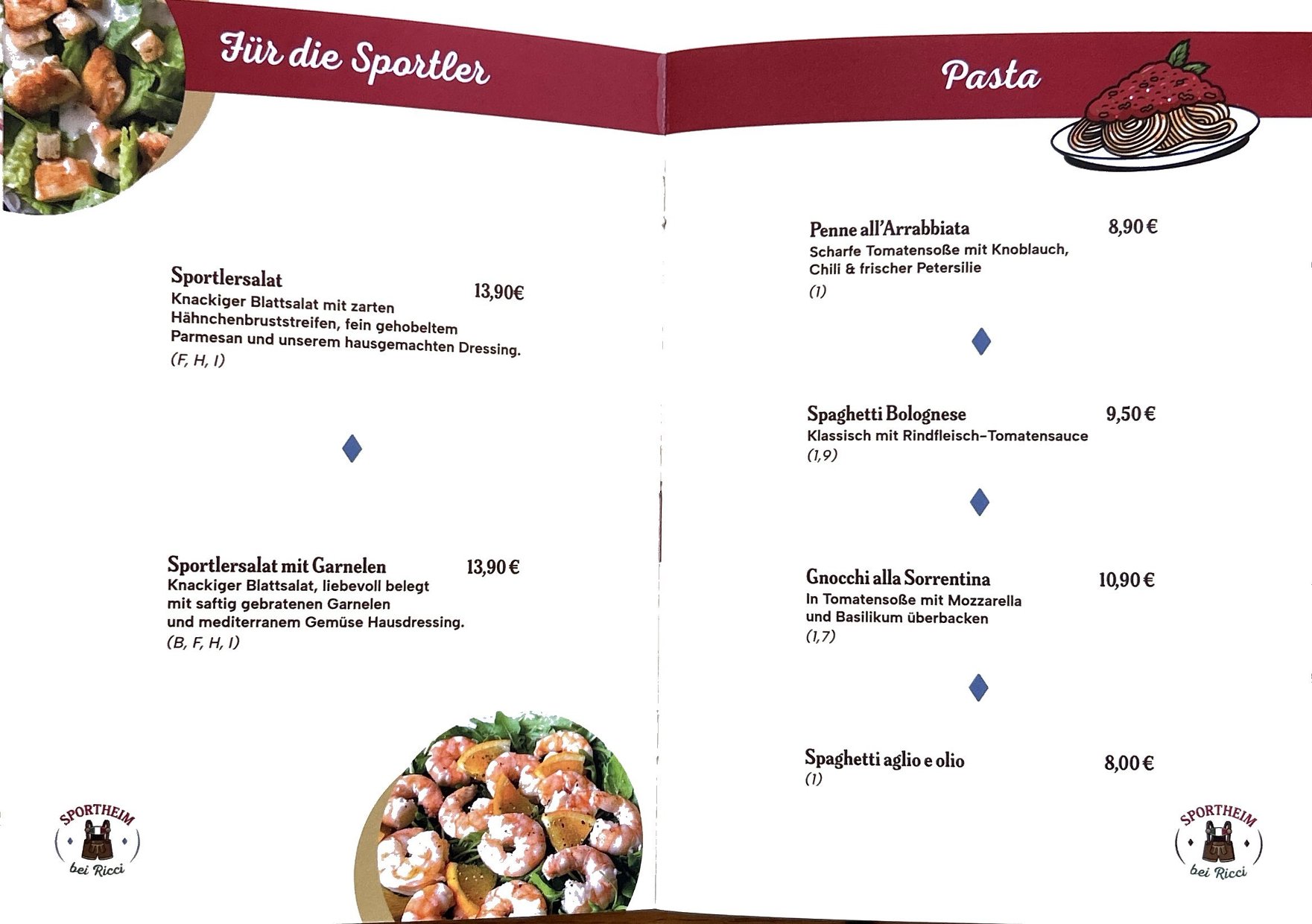 Preisliste Gaststätte beiricci 2025 07 2